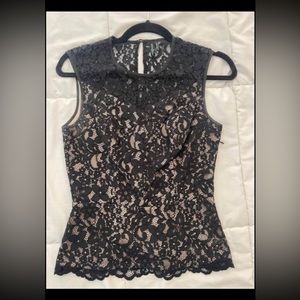 EVERYTHING HAS TO GO - Make an offer - 
Marciano black lace peplum top in XS